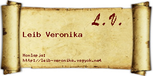 Leib Veronika névjegykártya